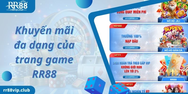 Khuyến mãi đa dạng của trang game RR88 